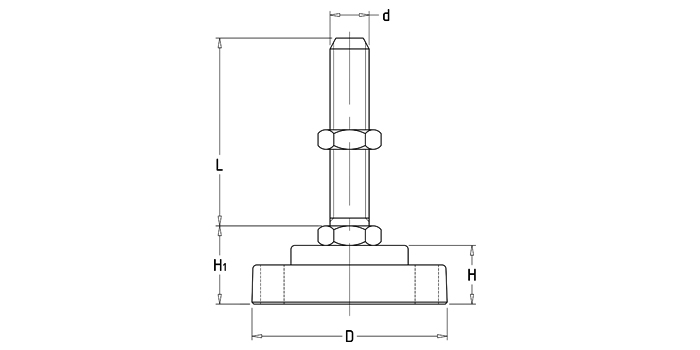 重載型碳鋼固定支撐腳