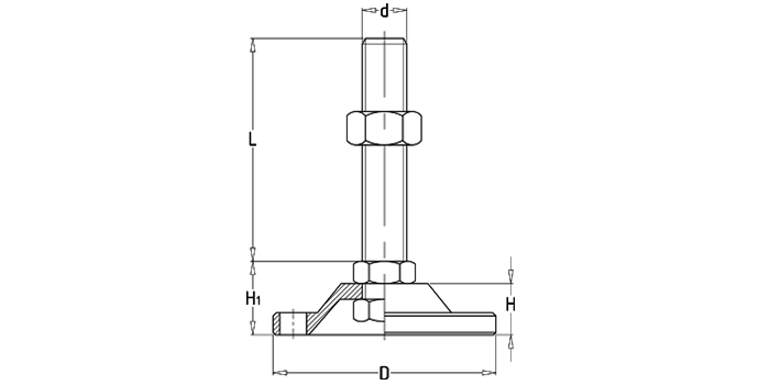 碳鋼固定調(diào)節(jié)支撐腳